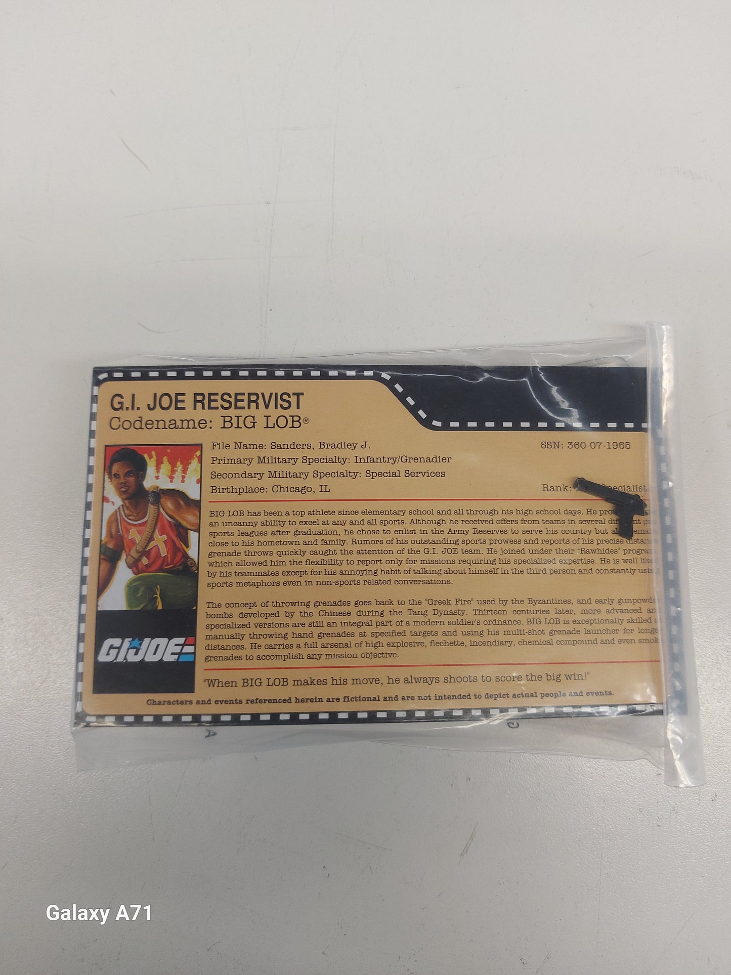 GI Joe Big Lob 2010 Collectors Club Membership Exclusive