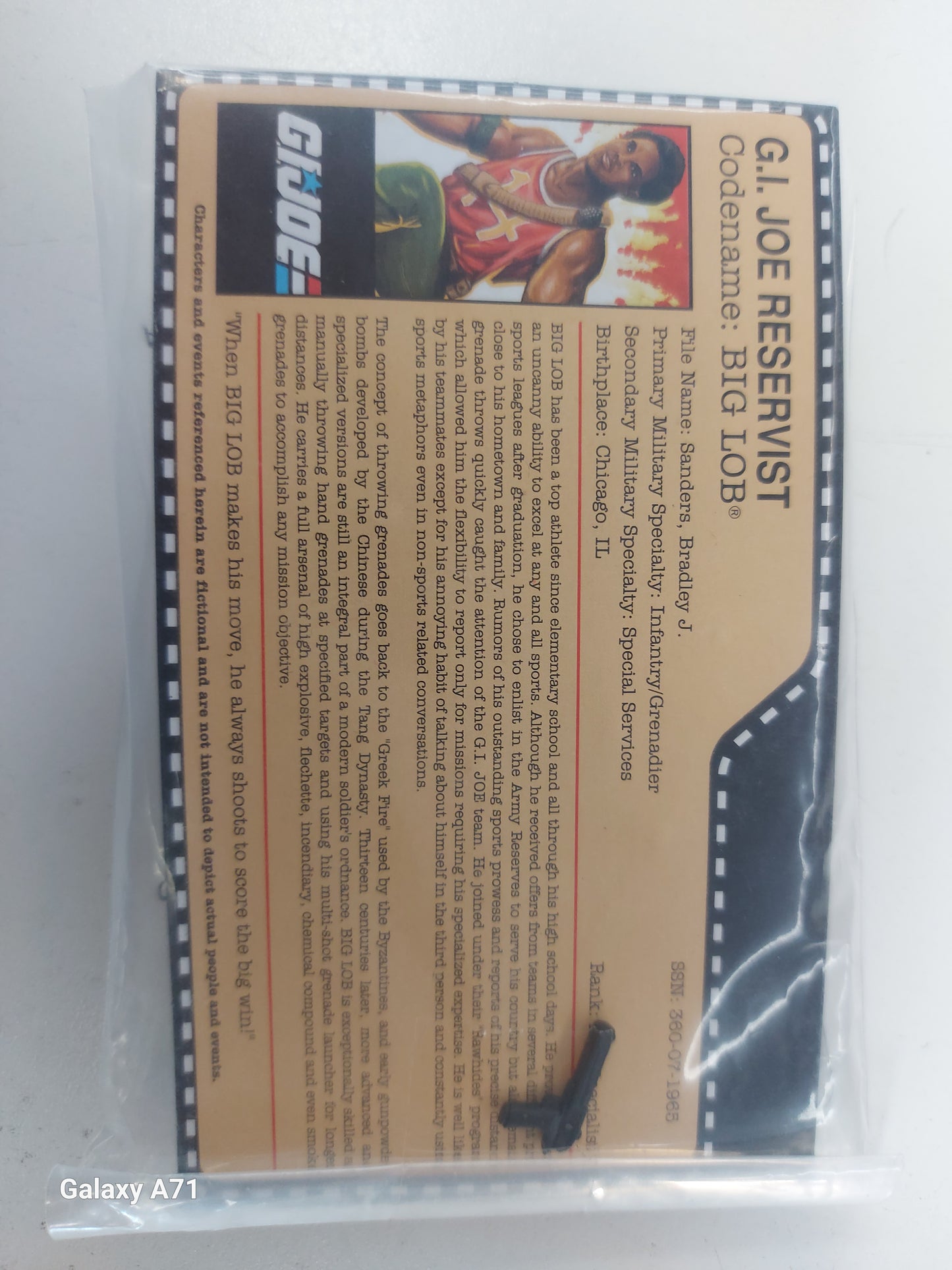 GI Joe Big Lob 2010 Collectors Club Membership Exclusive