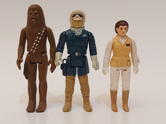 Star Wars Vintage Han Solo Princess Leia Chewbacca ESB Empire Strikes Back