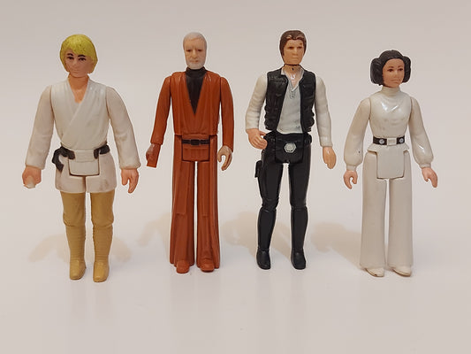 Star Wars Vintage Luke Skywalker Princess Leia Han Solo Obi Wan Kenobi