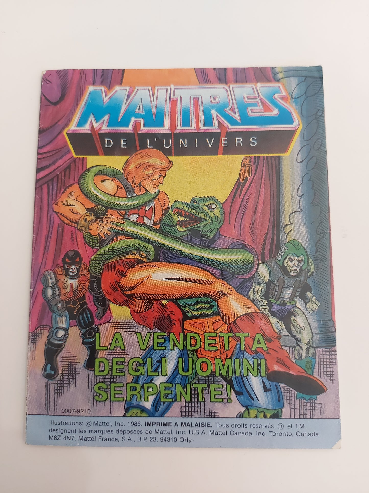 MOTU Mini Comic The Snake Men's Revenge Bilingual Original Mattel Masters of the Universe