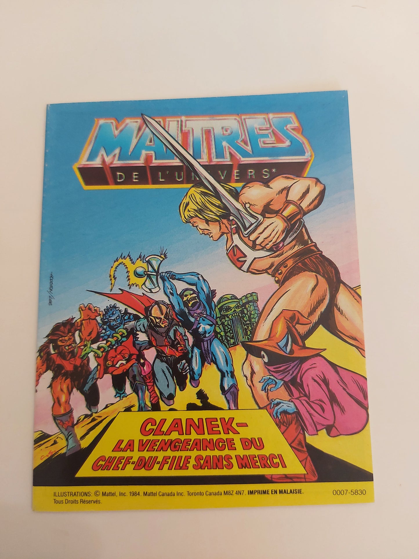 MOTU Mini Comic Hordak - The Ruthless Leader's Revenge Original Mattel Bilingual 1984