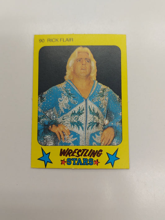 1986 Monty Gum Wrestling Stars Rick Flair Trading Card #90 WWF AWA WCW