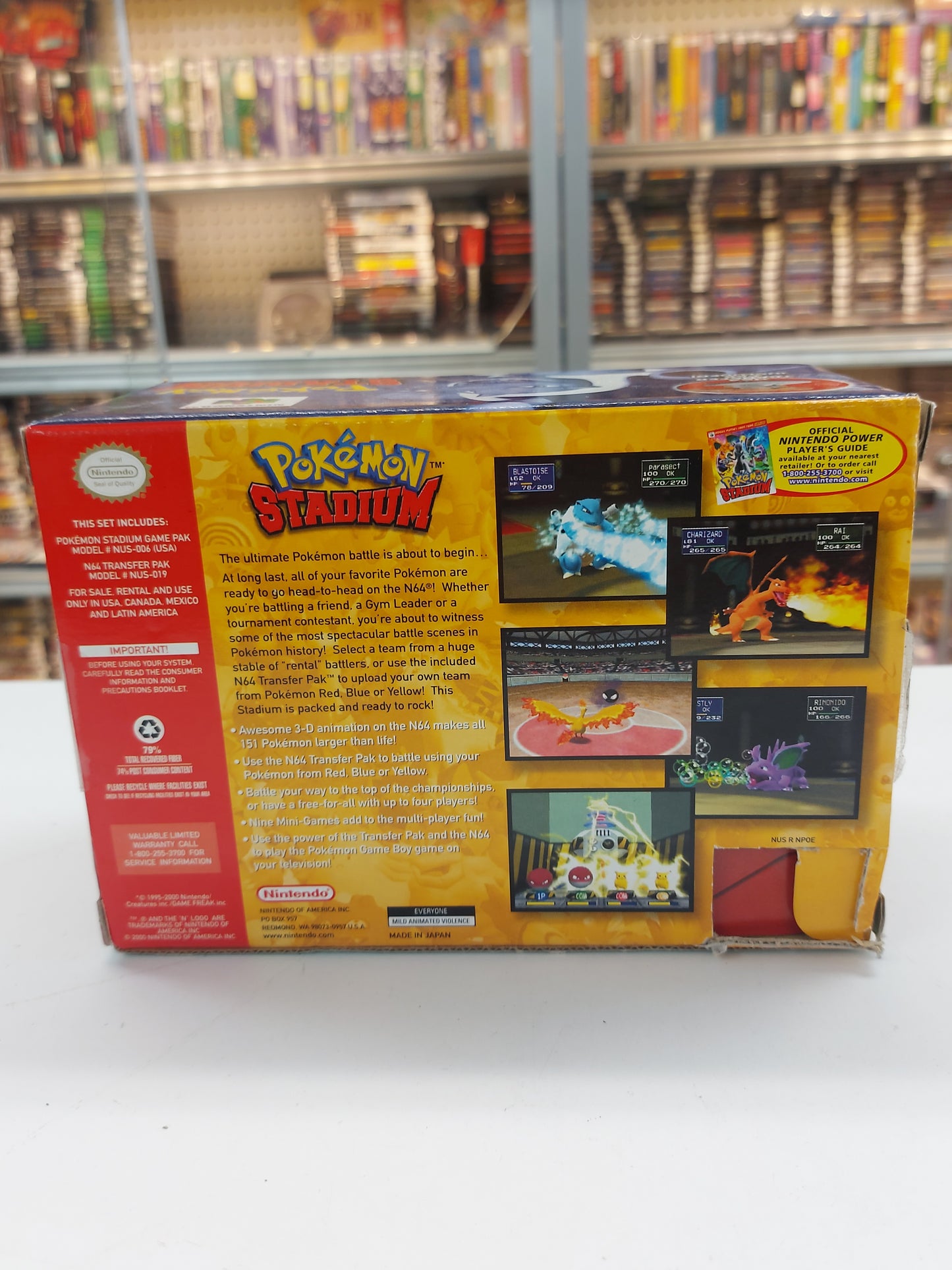 Pokemon Stadium CIB w/ Transfer Pak Nintendo 64 N64 Complete in Box