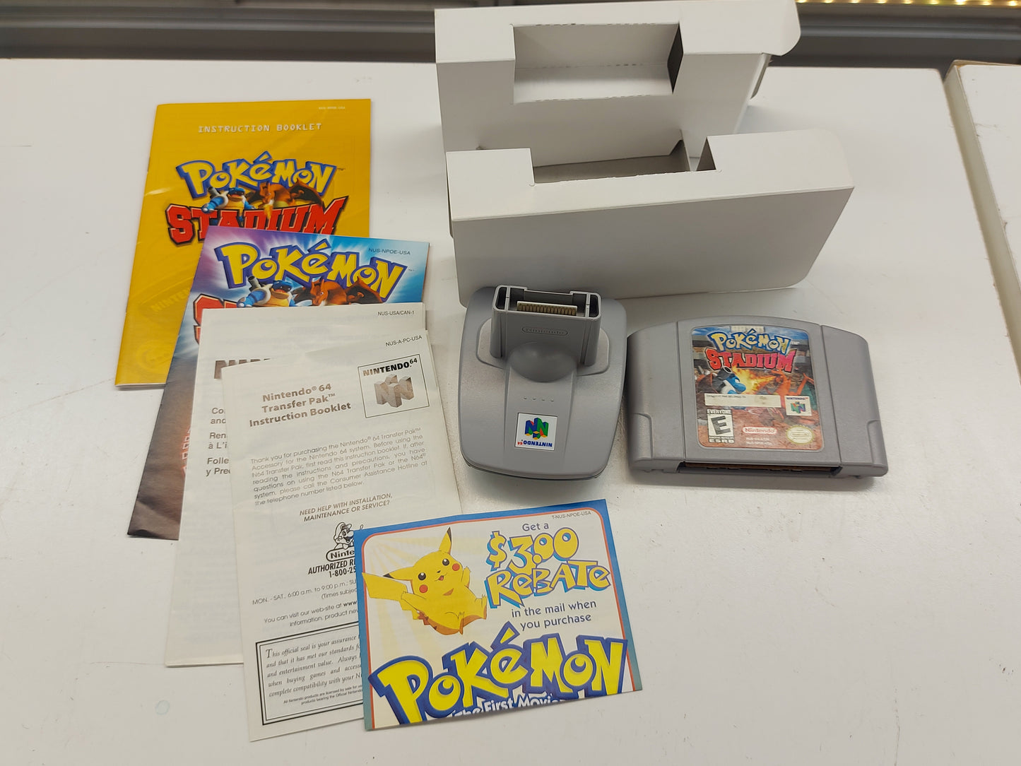 Pokemon Stadium CIB w/ Transfer Pak Nintendo 64 N64 Complete in Box