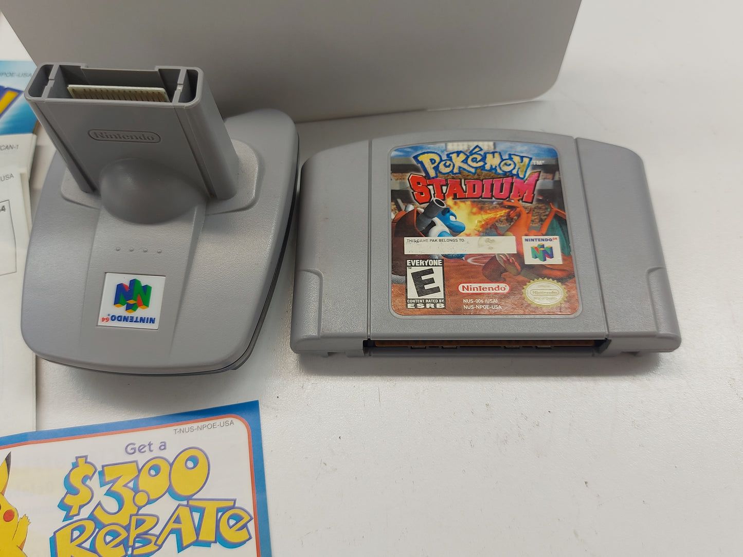 Pokemon Stadium CIB w/ Transfer Pak Nintendo 64 N64 Complete in Box