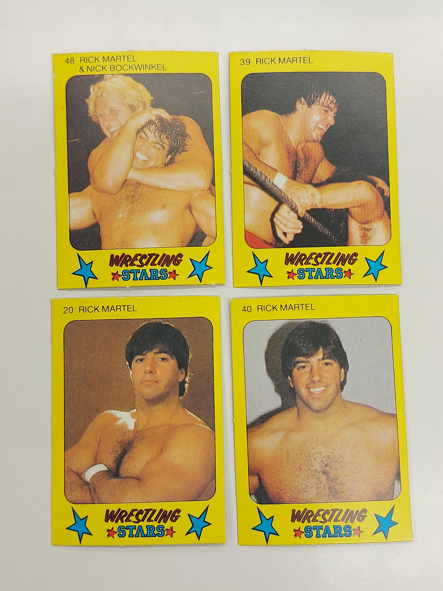 1986 Monty Gum Wrestling Stars Rick Martel Trading Card #20 39 40 48 WWF AWA WCW WWE