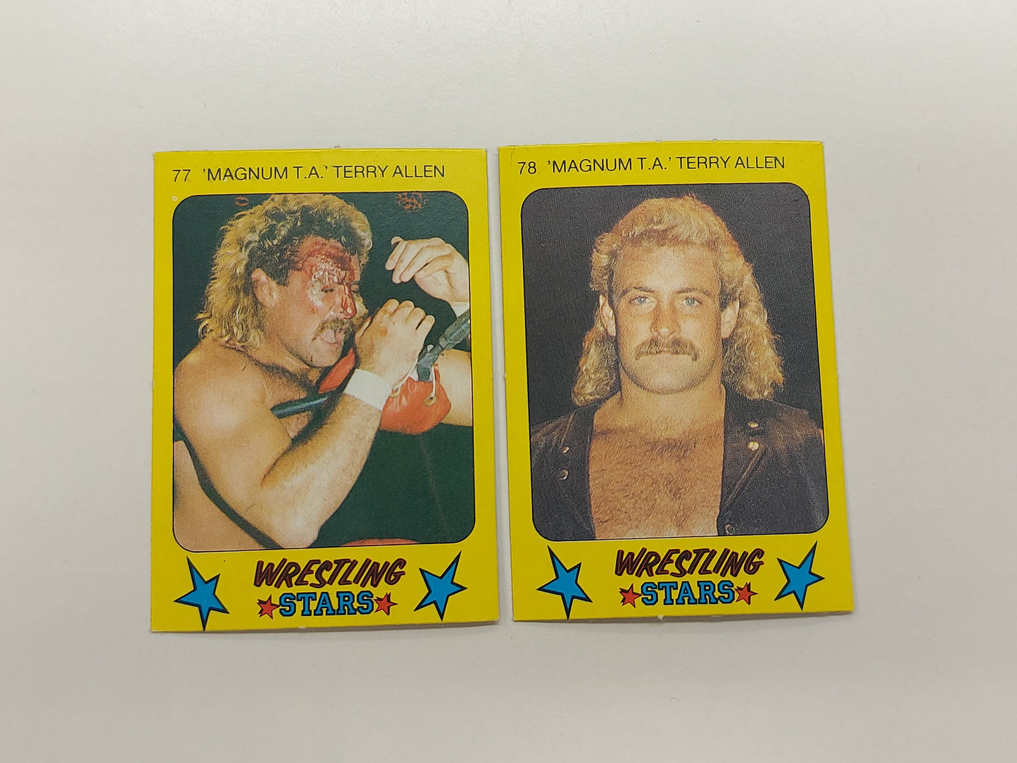 1986 Monty Gum Wrestling Stars Magnum T.A. Terry Allen Trading Card #77 78 WWF AWA WCW WWE