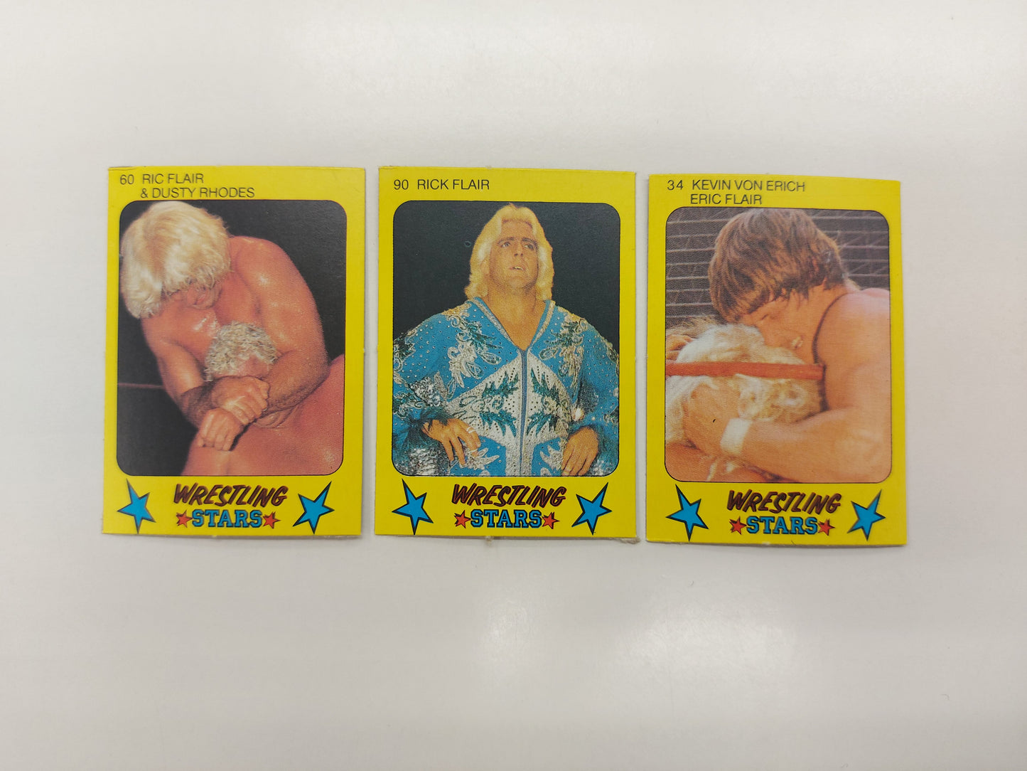 1986 Monty Gum Wrestling Stars Rick Flair Trading Card #34 60 90 WWF AWA WCW WWE