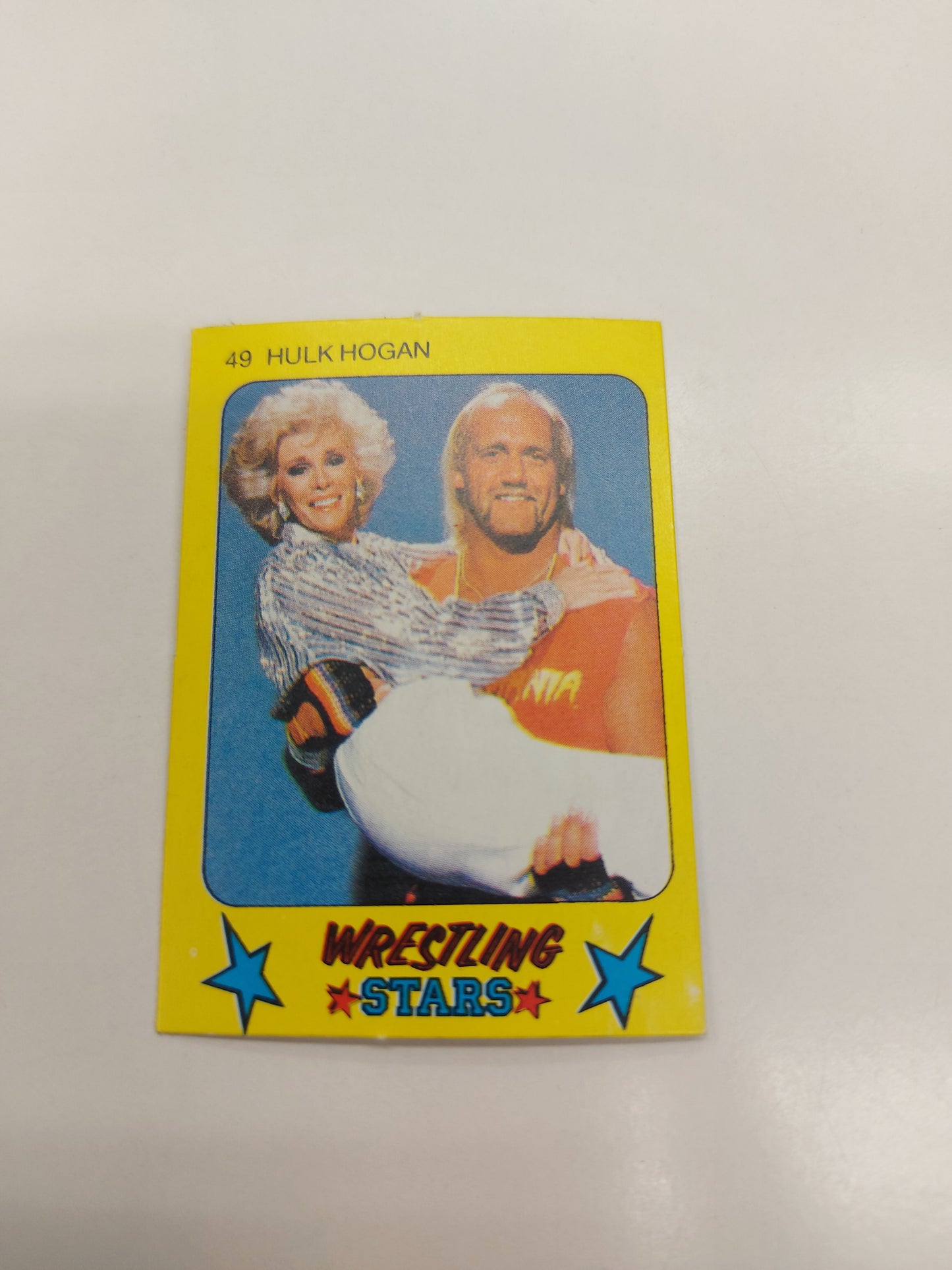 1986 Monty Gum Wrestling Stars Hulk Hogan Trading Card #49 WWF AWA WCW WWE