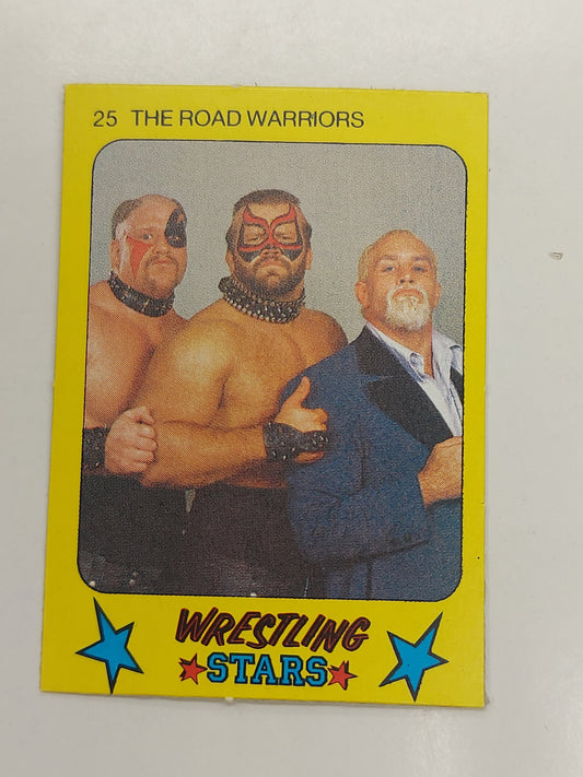 1986 Monty Gum Wrestling Stars The Road Warriors Trading Card #25 WWF AWA WCW WWE