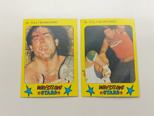 1986 Monty Gum Wrestling Stars Tully Blanchard Trading Card #80 53 WWF AWA WCW WWE